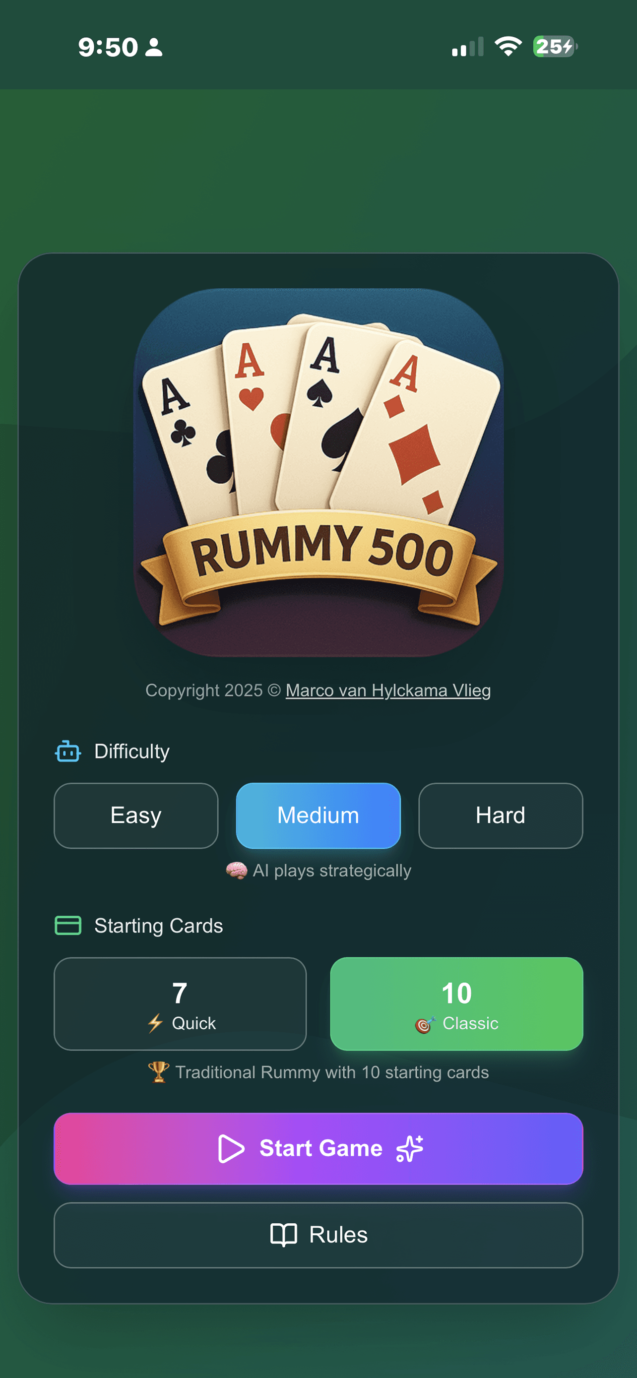 Rummy 500 screenshot 1