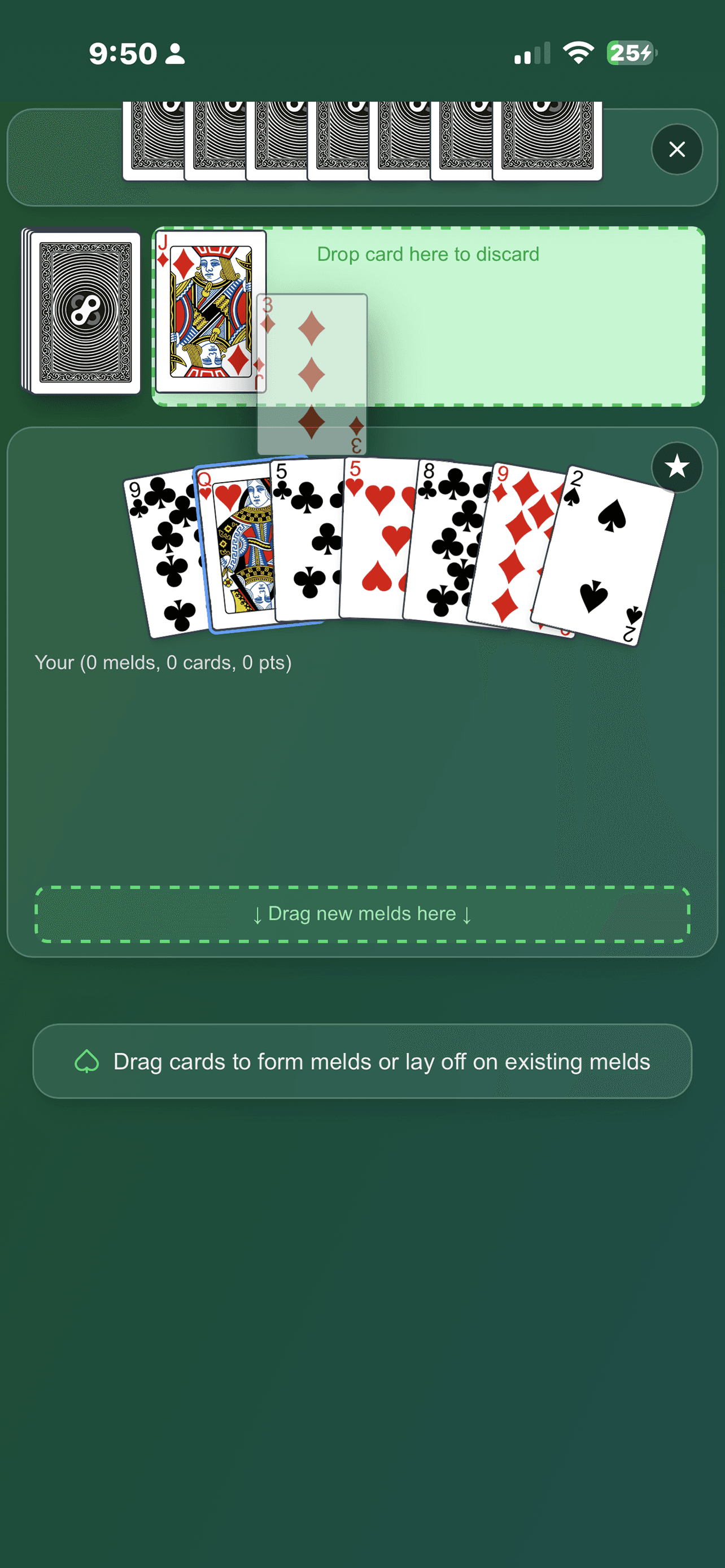 Rummy 500 screenshot 2